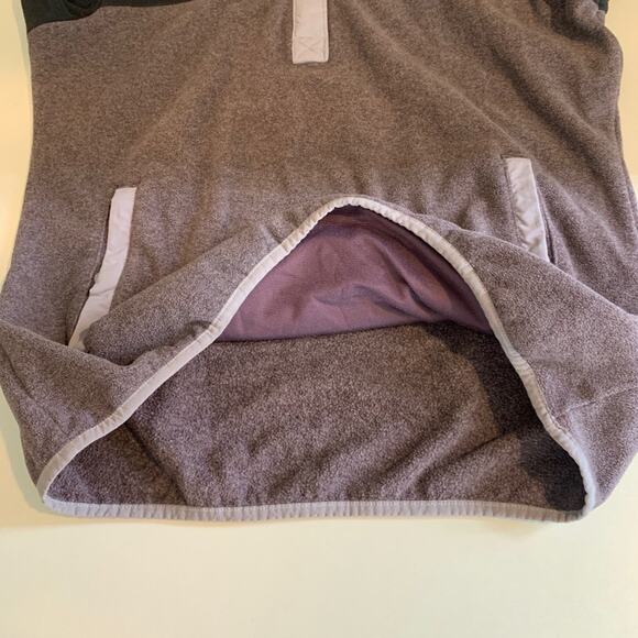 Columbia Sweatshirt Womens L Large Gray Purple Fleece Snap Buttons Pullover - Picture 9 of 13